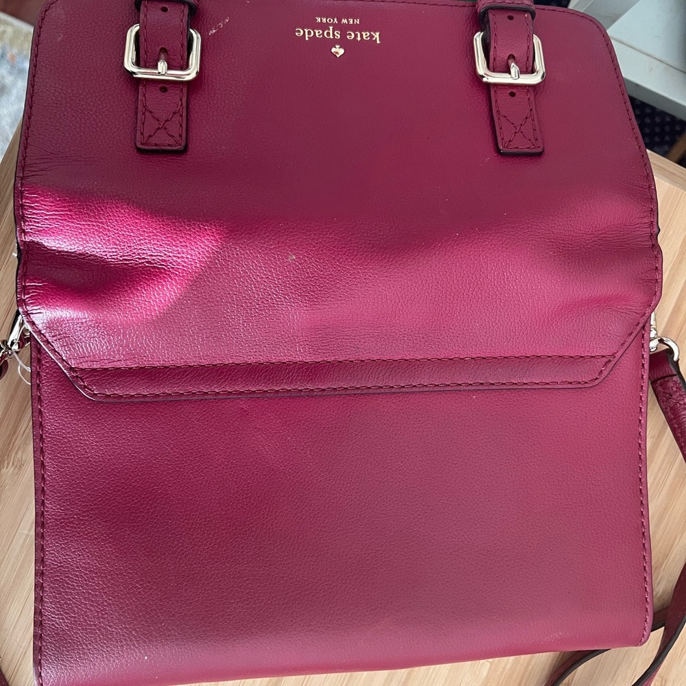 Kate Spade  Crossbody Bag Leather burgundy